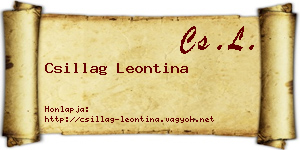 Csillag Leontina névjegykártya
